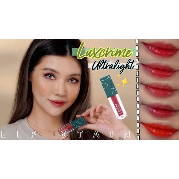 [WARNA CANTIK DAN MENAWAN] LUXCRIME Lip Stain | Ultra Light Lip Stain Luxcrime | glasstonberry - rose sand - flamingo_Cerianti