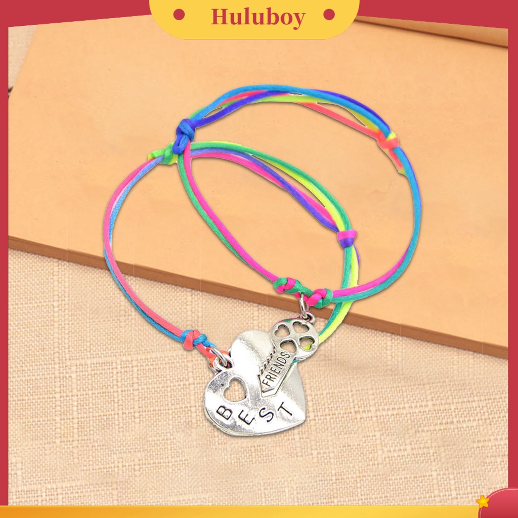 Hu Hu Hu Hu Hu Alat Bantu Pasang Kacamata♡ Gelang Persahabatan Wanita Bandul Desain Kombinasi Hatiukir Tulisan BFF Best Friend Untuk Hadiah