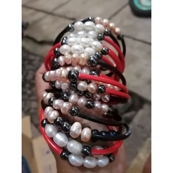 gelang kabel mutiara tawar kokot magnet