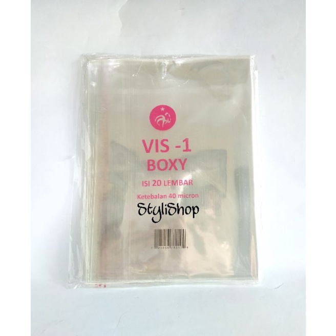 

(BOXY) Sampul Buku Vis1 Ukuran Boxy Plastik OPP + Lem Isi 20 Lembar