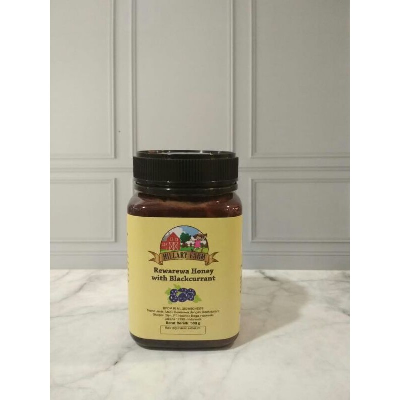 

Hillary Farm Blackcurrant Honey 500gr Rewarewa Honey New Zealand