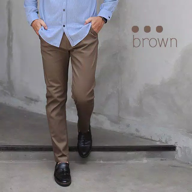 Terlaris Celana Chino jumbo Bahan Adem bahan stretch melar jumbo GAYA COWOK POLO Kasual Cino Panjang