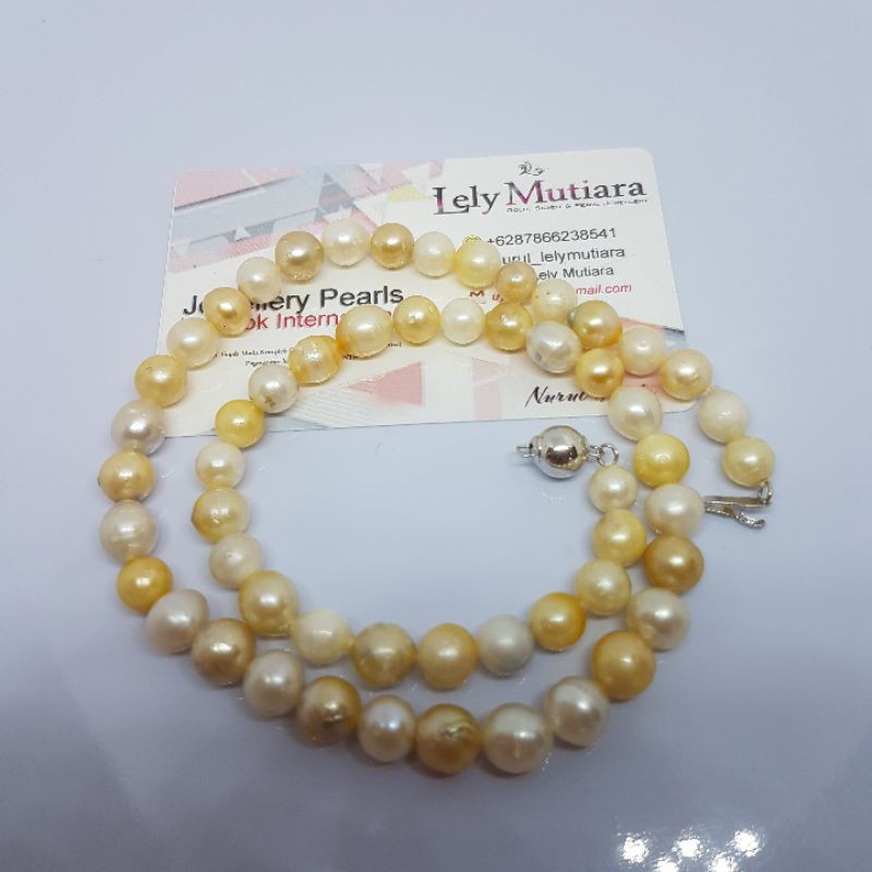 kalung mutiara air laut asli