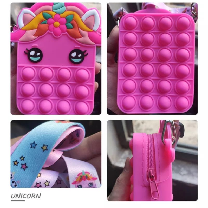 Tas Selempang Anak Fashionable Jelly Pop It Import