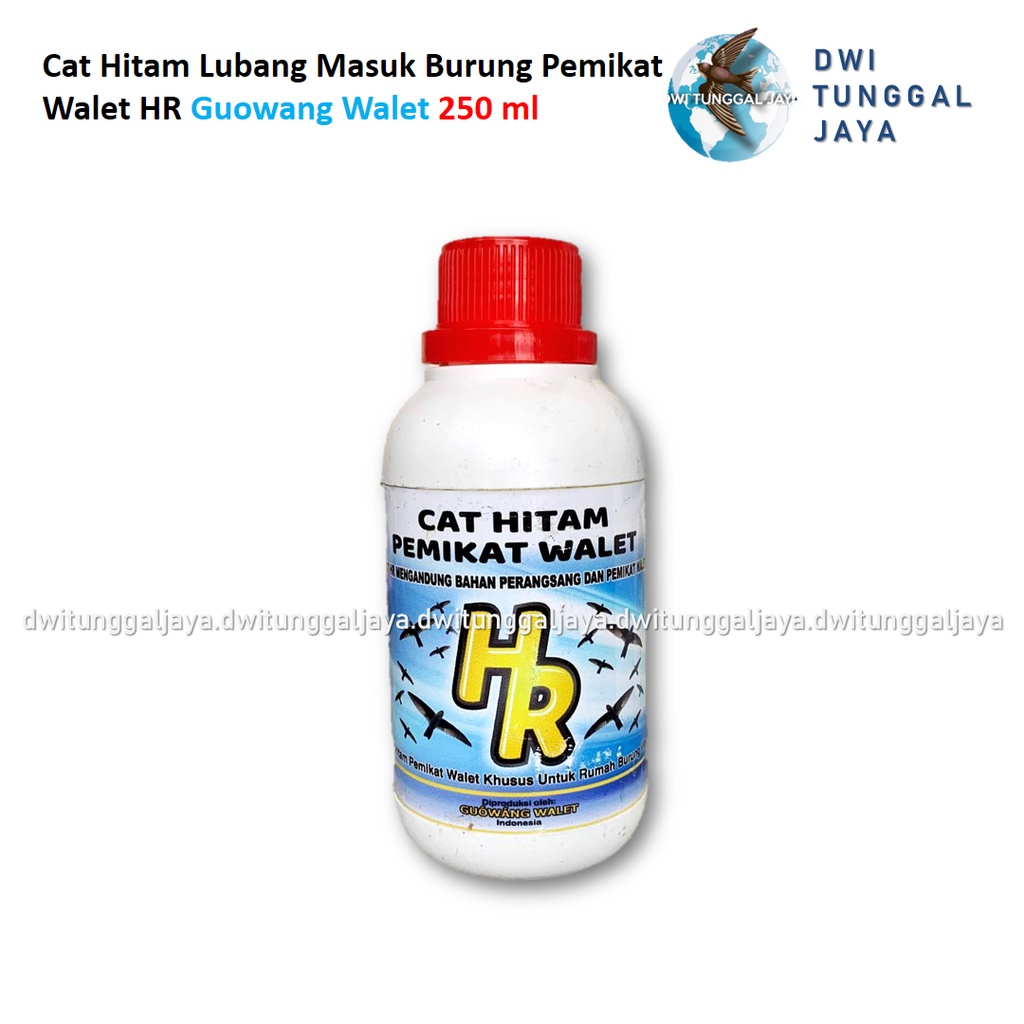 Cat Hitam Lubang Masuk Burung Pemikat Walet HR Guowang Walet 250 ml
