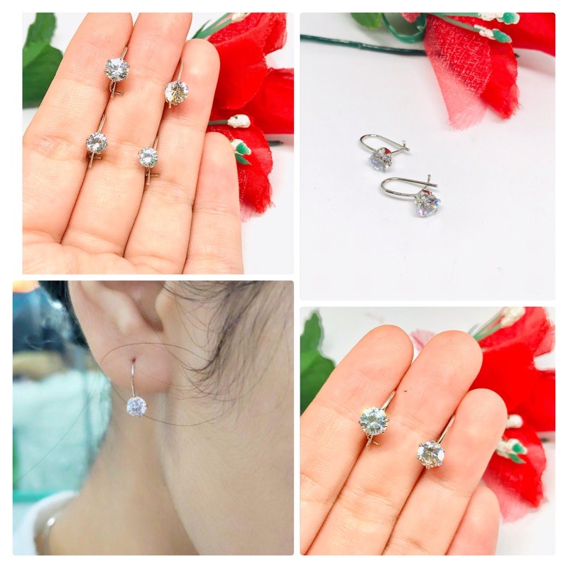 Anting Desi Permata Silver Xuping