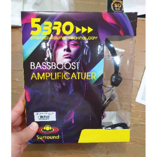 headset 5bro superbass plus jack / headphone 5bro superbass plus jack
