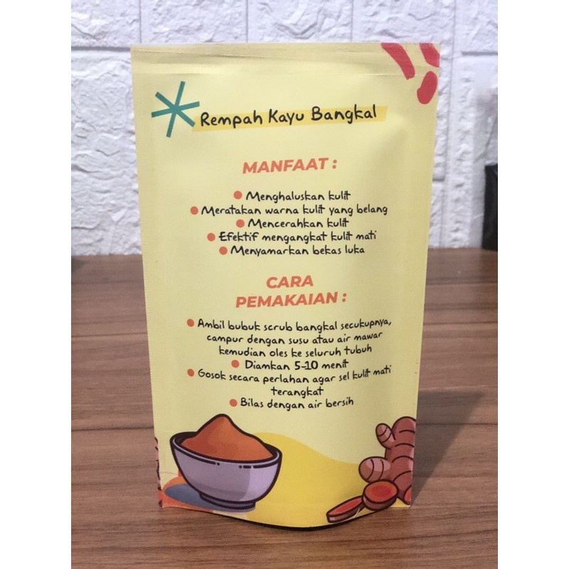 ( BPOM ) LULUR REMPAH BANGKAL / LULUR KAYU BANGKAL WANGI 100gr