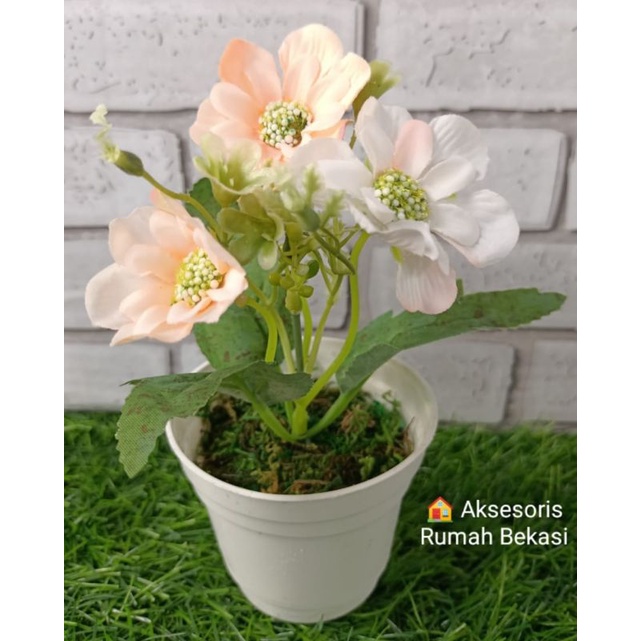 Set rangkaian bunga artifisial murah bunga plastik 10 ribu-6