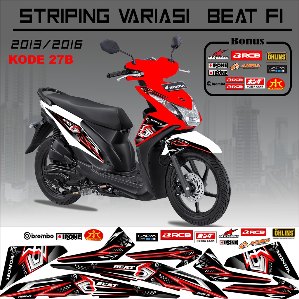 Striping Beat Variasi Stiker Beat Kode 27