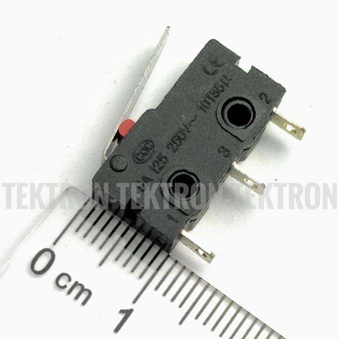 Micro Switch 3pin SPDT 5Amp 2cm minus Roda 3p 5A limit pintu jendela tektron22 Segera Beli