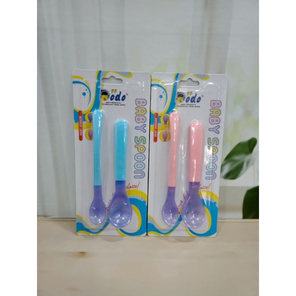 2 Pcs Dodo Baby Spoon Heat Sensor/Sendok Bayi Dengan Sensor  DAC030