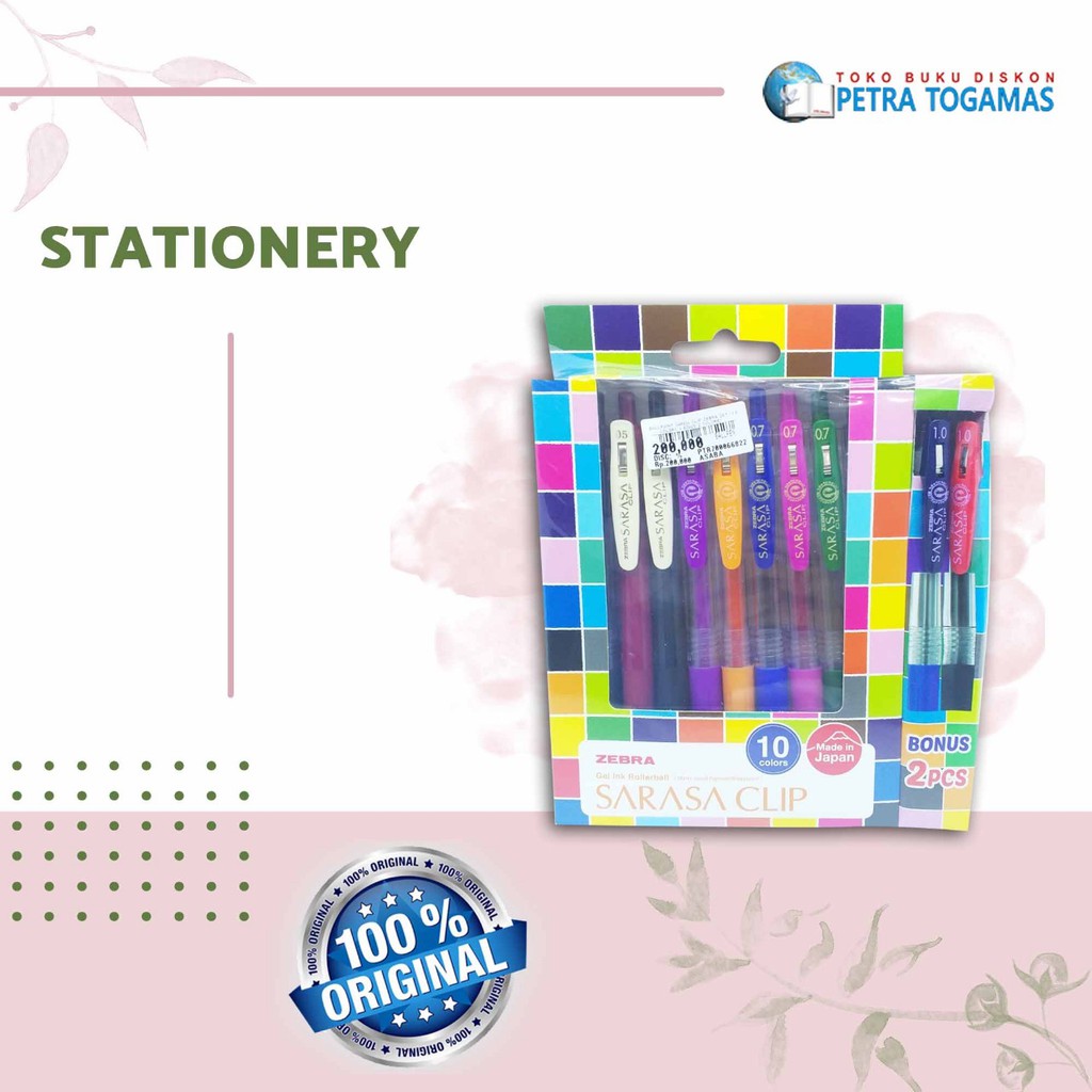 

BALLPOINT SARASA CLIP ZEBRA SET (10 COLORS + BONUS 2 COLORS) // ZEBRA