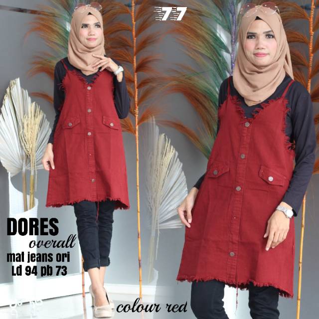 Dores overall jeans rawis bisa cod