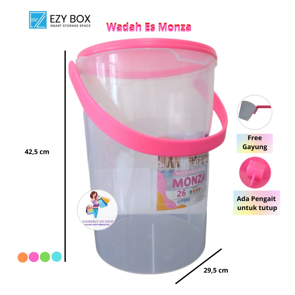 Wadah Tempat Es Buah / Squash Jar Ezy - Monza 26 Liter