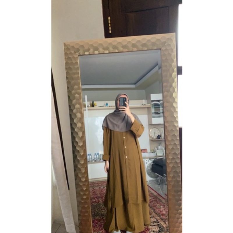 PRELOVED ONE SET TUNIK ROK HI.SHAFIYYA (WALNUT) | PRELOVED NARA SET HI.SHAFIYYA