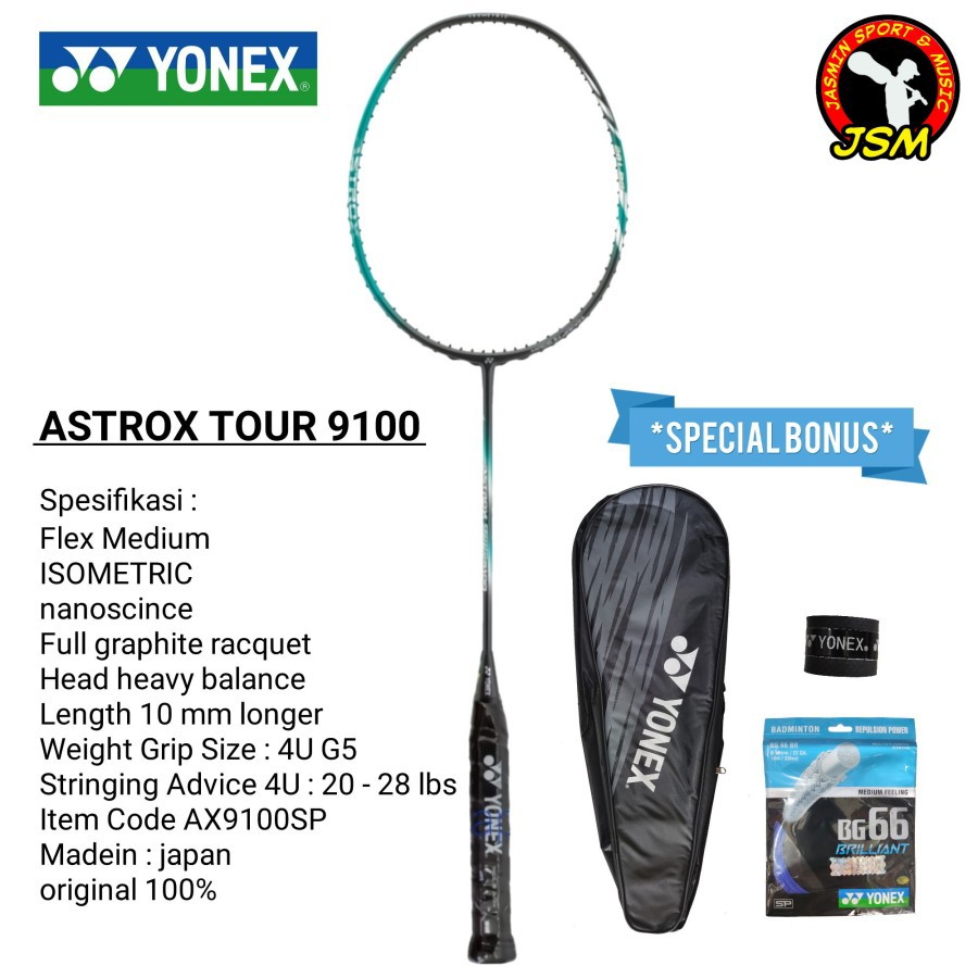 RAKET BADMINTON YONEX ASTROX TOUR 9100 ORIGINAL 100%