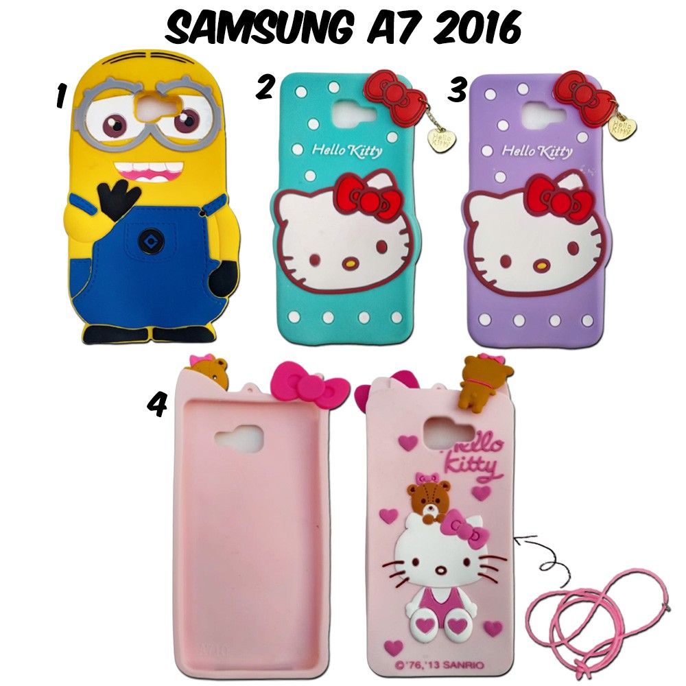 Silicon Boneka 3D A7 2016 Softcase Lucu Karakter silikon tebal karakter lucu / case anak anak warna biru / pelindung hp