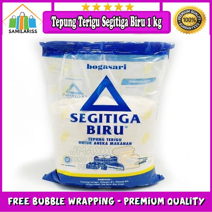 [COD]Tepung Terigu Segitiga Biru 1 kg-Tepung Terigu Protein Tinggi