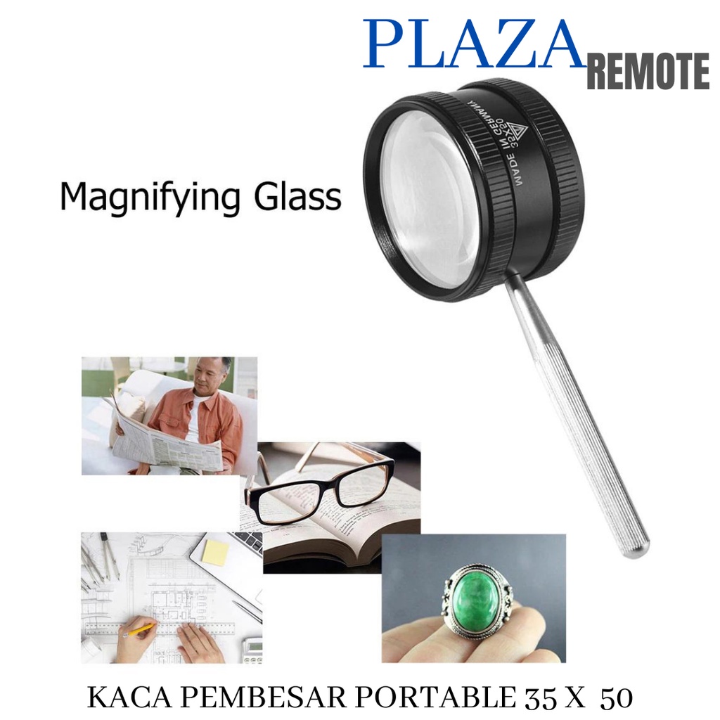 Kaca Pembesar Lensa Optik K9 Portabel 35X50 magnifying glass