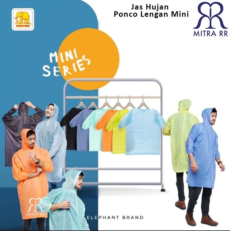 Jas Hujan Jaket Celana Midi Jas Hujan Stelan Remaja PVC Elephant Brand