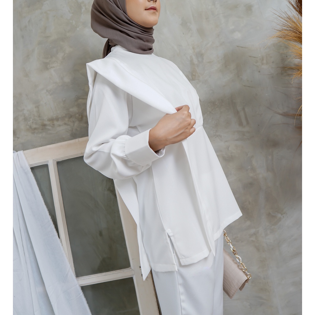 KALLE Set by CB.CO | oneset setelan busui celana wanita-Offwhite