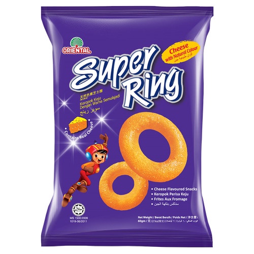 

ORIENTAL SUPER RING CHEESE FLAVOURED SNACKS 60GR