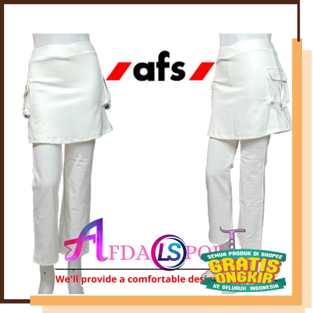 Warna Hitam Biru abu Grey MUda Gelap Pink Hijau Oren Merah / Celana Senam Rok Kantong Panjang//Celan