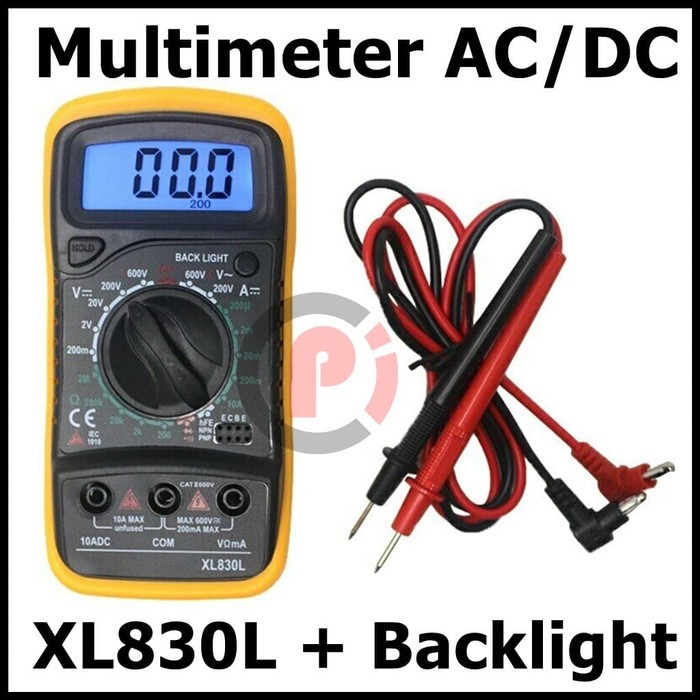 Mini Digital Multimeter AC DC Voltage Tester Type XL830L + Backlight