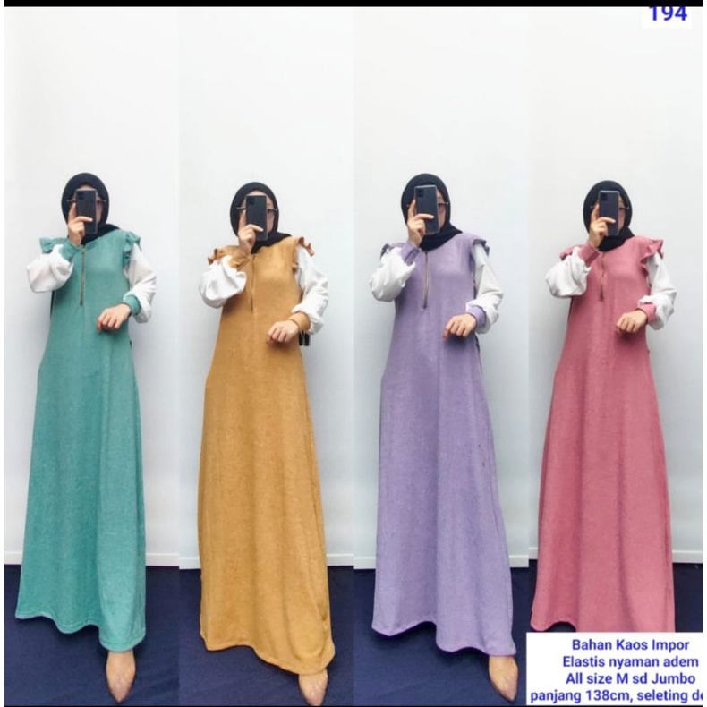 Gamis Syari Bahan Kaos import