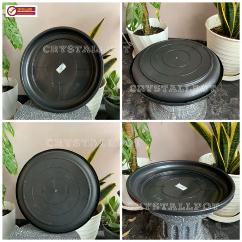 tatakan alas pot bunga nkt 40 hitam 37cm untuk pot 40cm - NKT HITAM 40