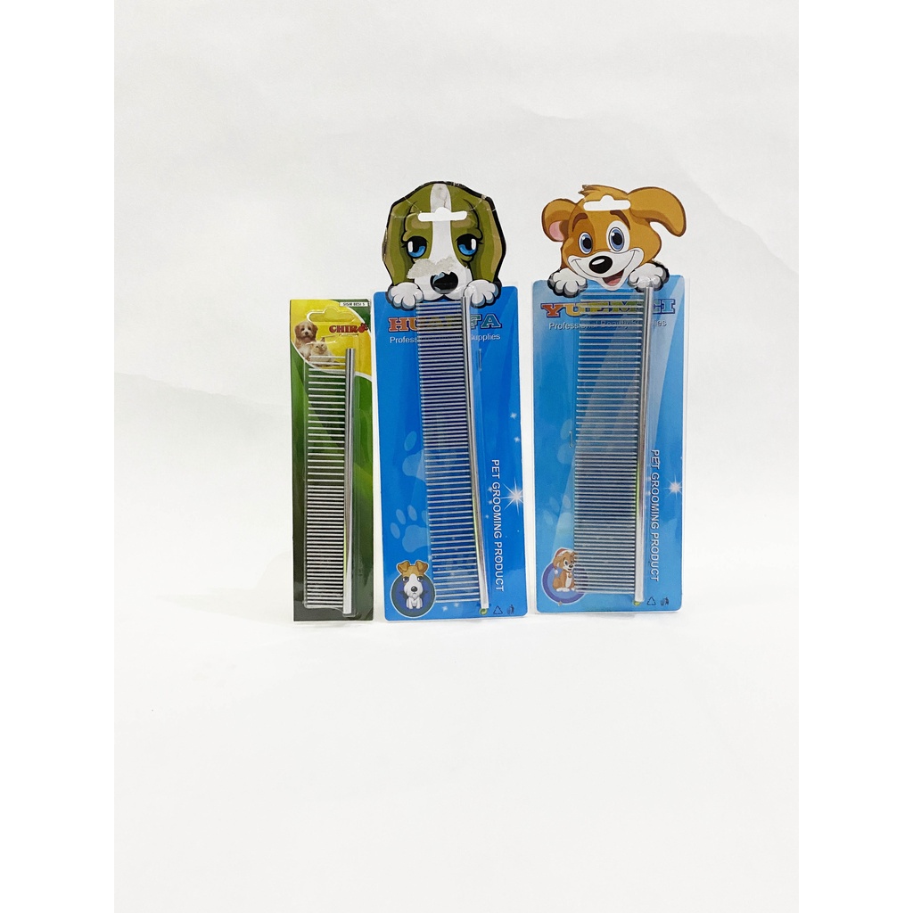 Sisir Besi Chrome Bulu Anjing Kucing 2 Sisi - Dog/Cat Comb