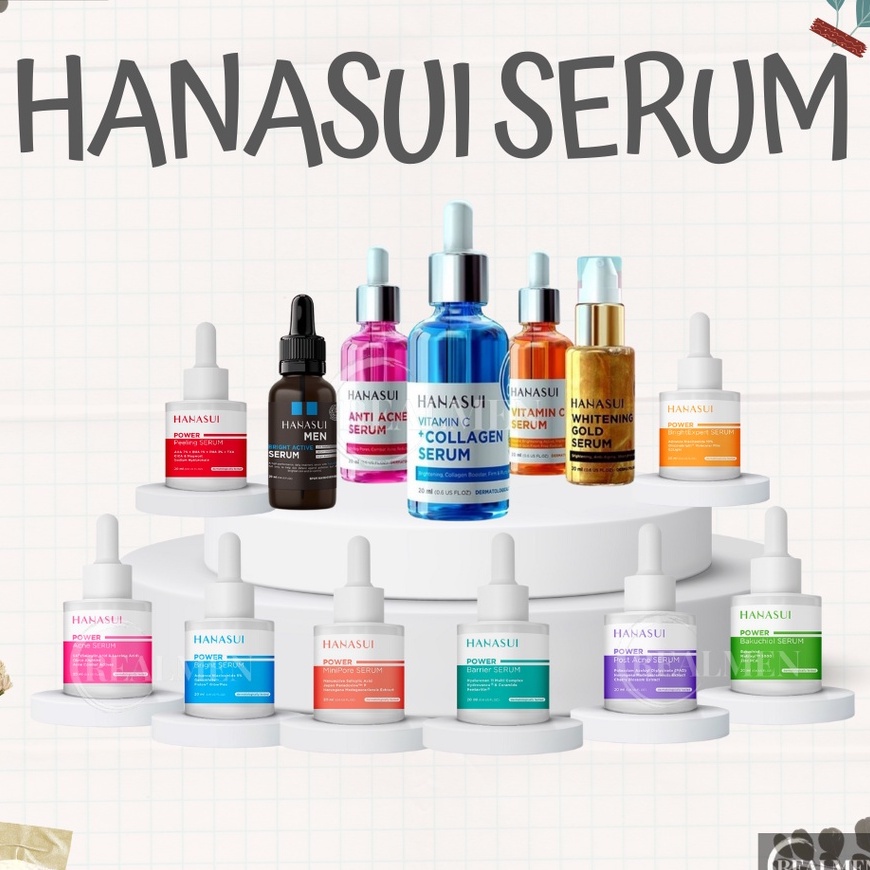[TM5] Hanasui ✔️BPOM Power Serum | Whitening Gold Vit C Collagen Anti Acne Propolis Men Bright Activ