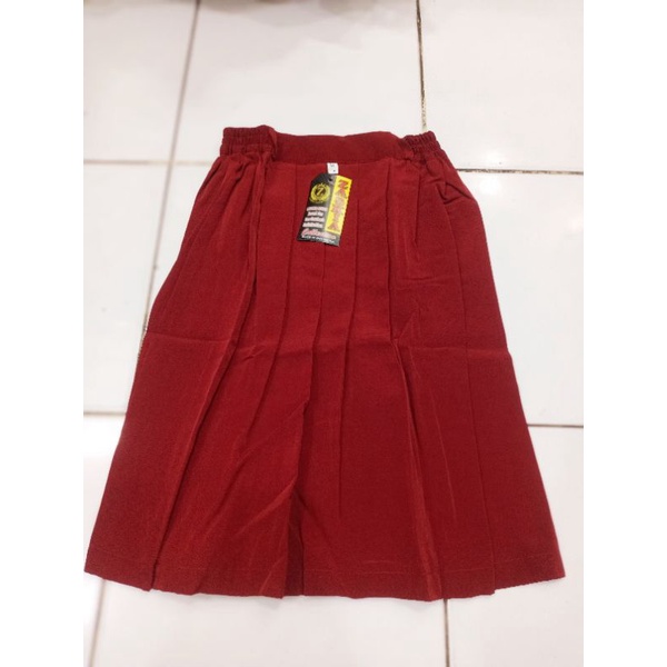 Rok SD Pendek / Rok Pendek SD Merah / Rok Merah SD Pendek Rempel Keliling / Rok SD Pendek Pinggang K