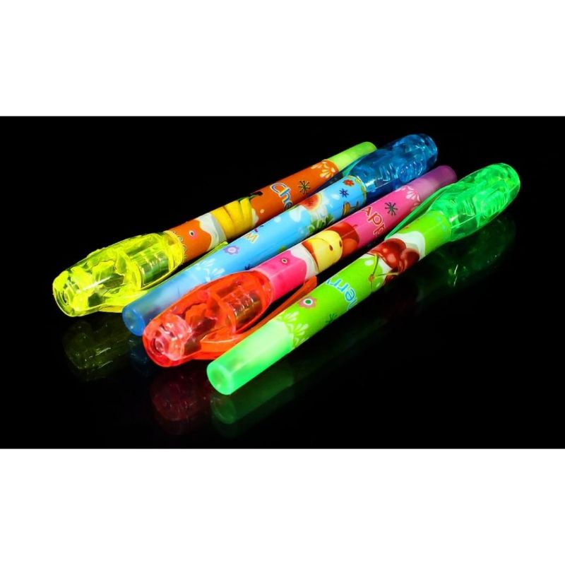 Invisible Pen with UV Light / Pulpen Nyontek 24 PCS