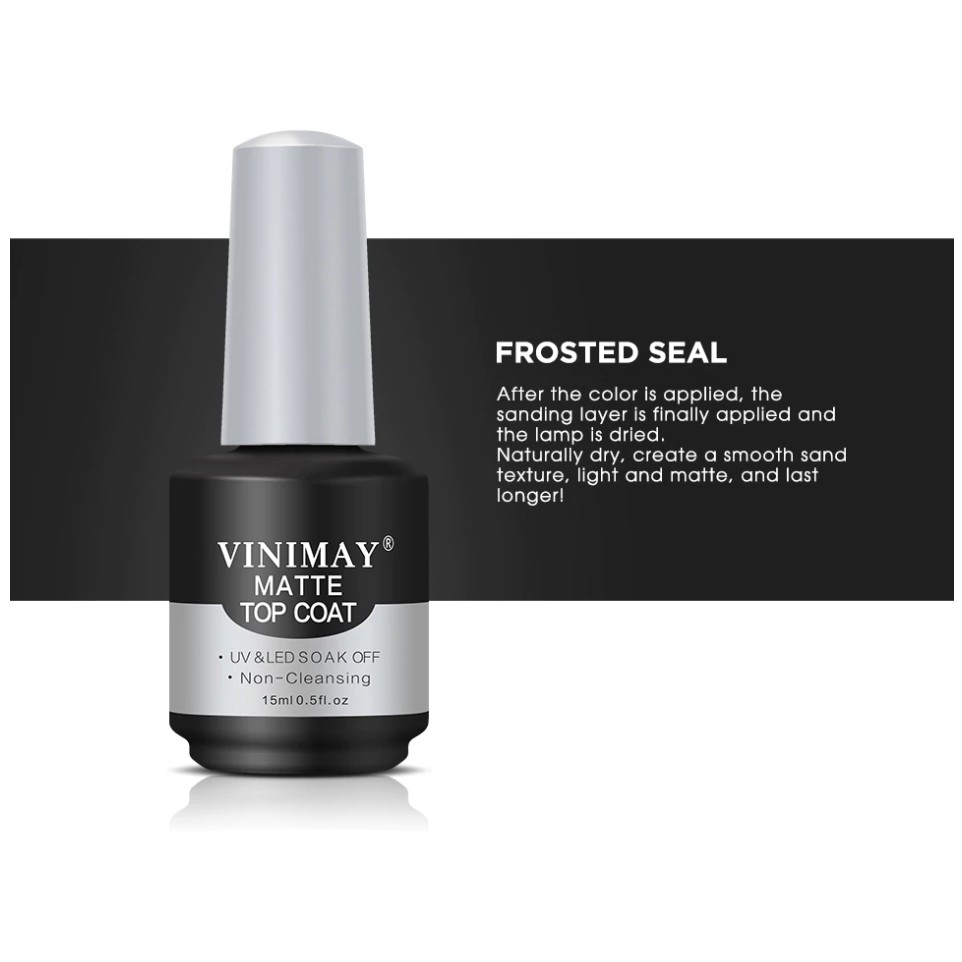 VINIMAY Nail Gel Magic Remover Soak Off Base Matte Top Coat Gel Nail Polish Gelpolish Nail Art Prime