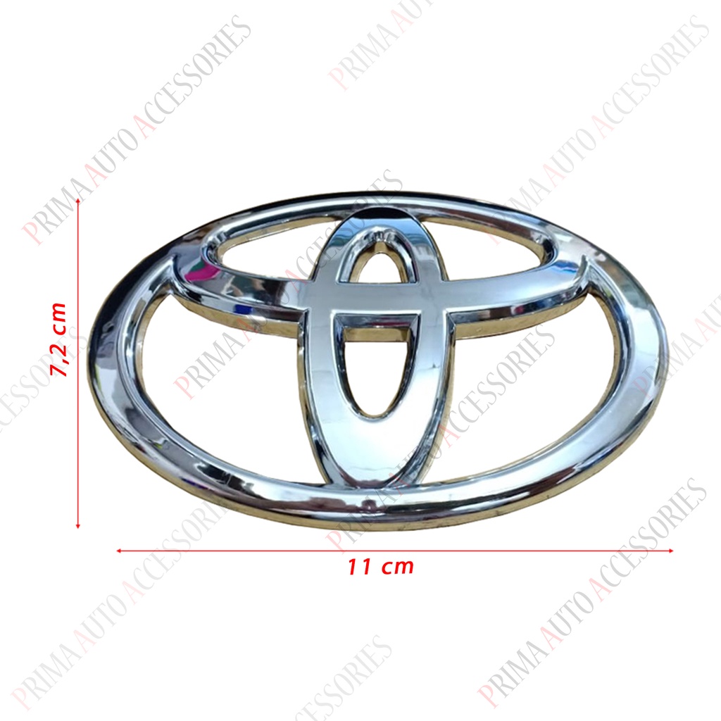 Emblem Logo Mobil TOYOTA CHROME 11 cm