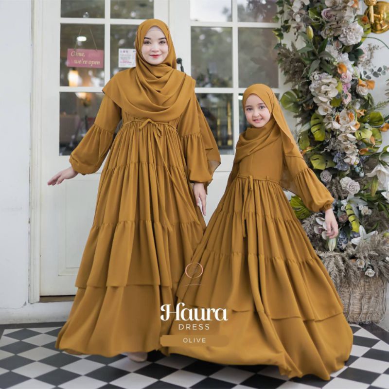 GERAI ALIYAH — HAURA [DRESS SET PASHMINA]