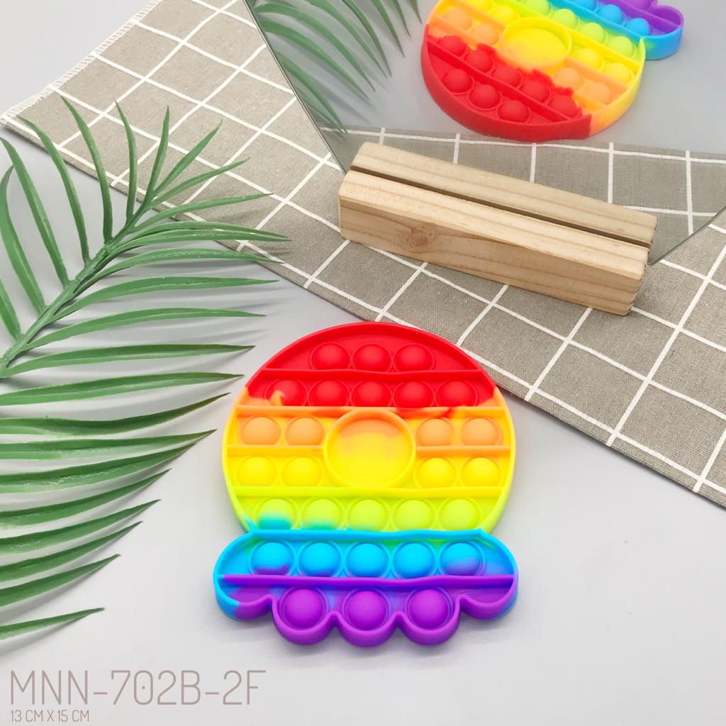 pop it rainbow amonngus - push bubble fidget toys rainbow apple- unicorn - dinosaurus-mickey-awan-OCTOPUS RAINBOW