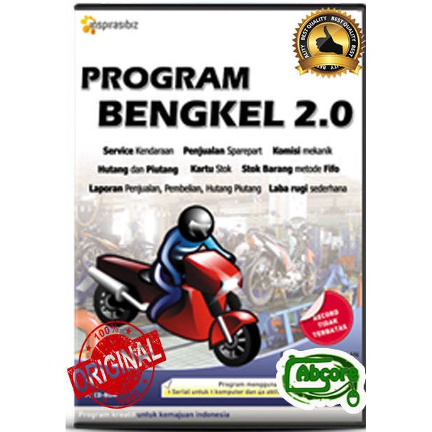 program bengkel motor dan mobil bagus original