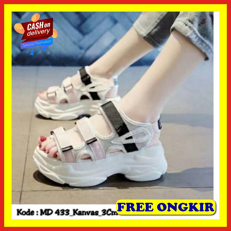 Wajes Wanita Terbaru Sendal Wedges Terbaru Wages Kekinian Murah Weges Remaja Casual Sandal Pesta Rem