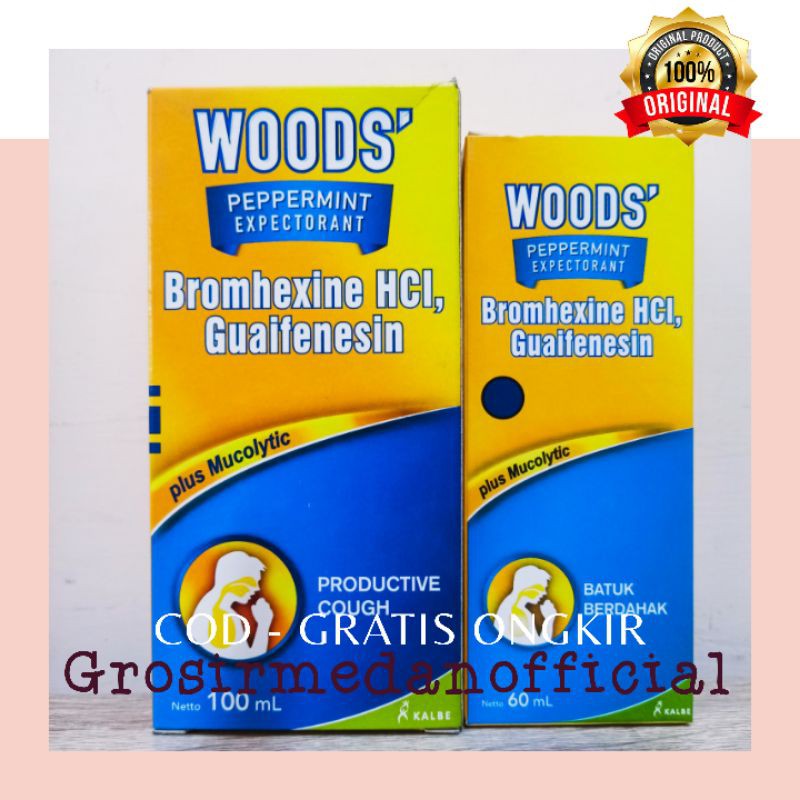 COD - WOODS SIRUP OBAT BATUK - BATUK BERDAHAK DAN BATUK KERING - EXPECTORANT DAN ANTITUSSIVE