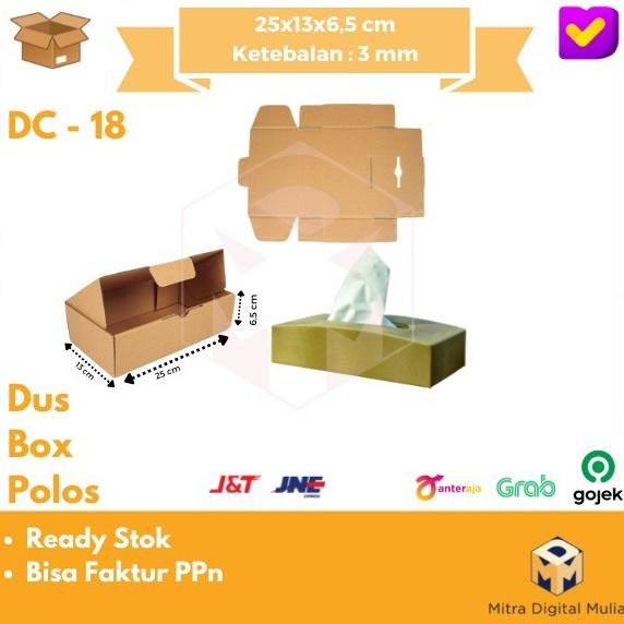 

Kardus Dus Polos DC-18 Diecut 25 x 13 x 6.5 Box Makanan / Hampers