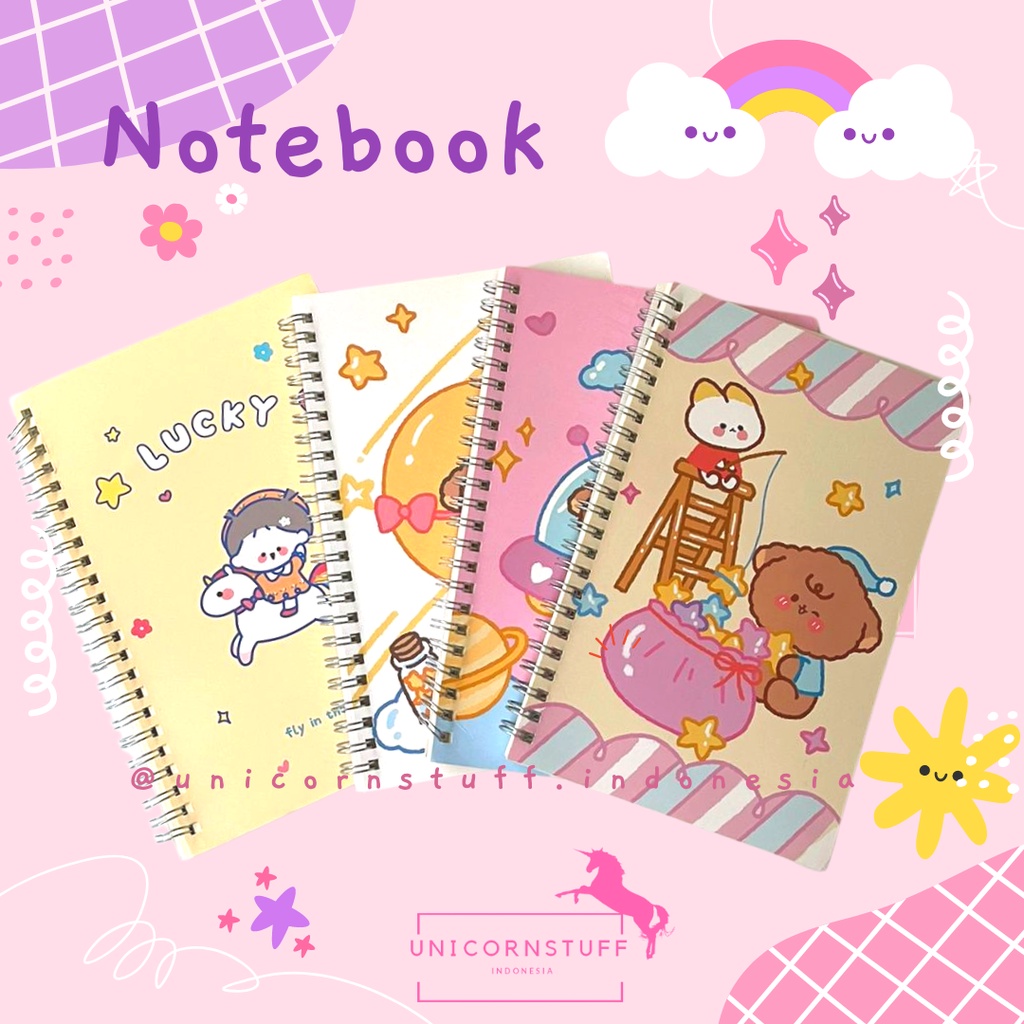 Buku Catatan Unicorn Notebook Anak Perempuan Kado Sekolah Cewek