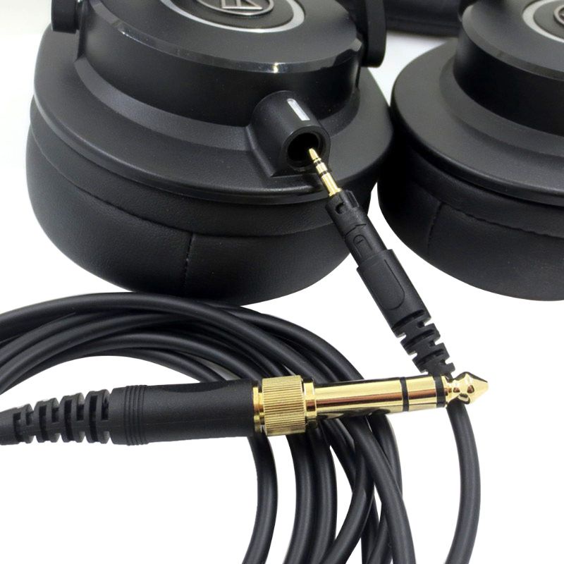 Cre Kabel Pengganti Untuk Headphone Audio-Technica ATH-M50X M40X M60X M70X 23 AugT2 6.35MM