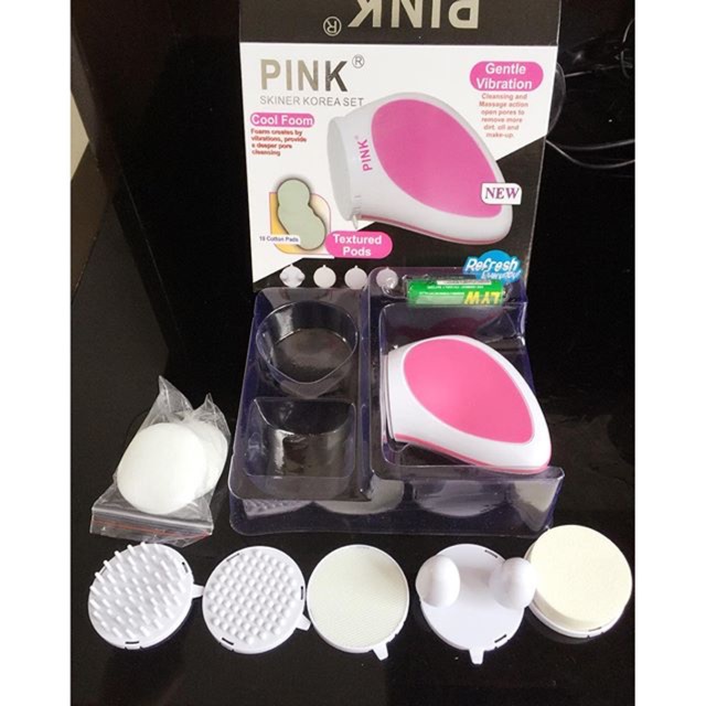 Pink skinner beauty kore, alat pembersih wajah, alat penghilang komedo, jerawat, flek hitam, dll