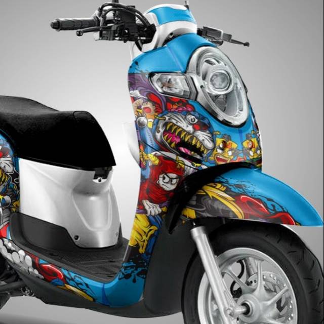 Decal scoopy doraemon zombie vector