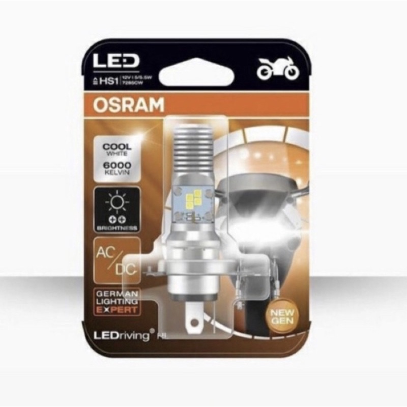 LAMPU DEPAN LED H4 HS1 OSRAM COOL WHITE 6000K VIXION / CB 150 / R 15 ASLI