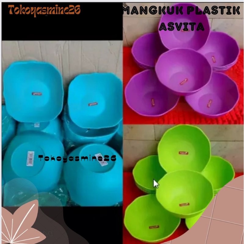 Mangkok asvita persegi  Per  pcs/Mangkok Saji Asvita Plastik