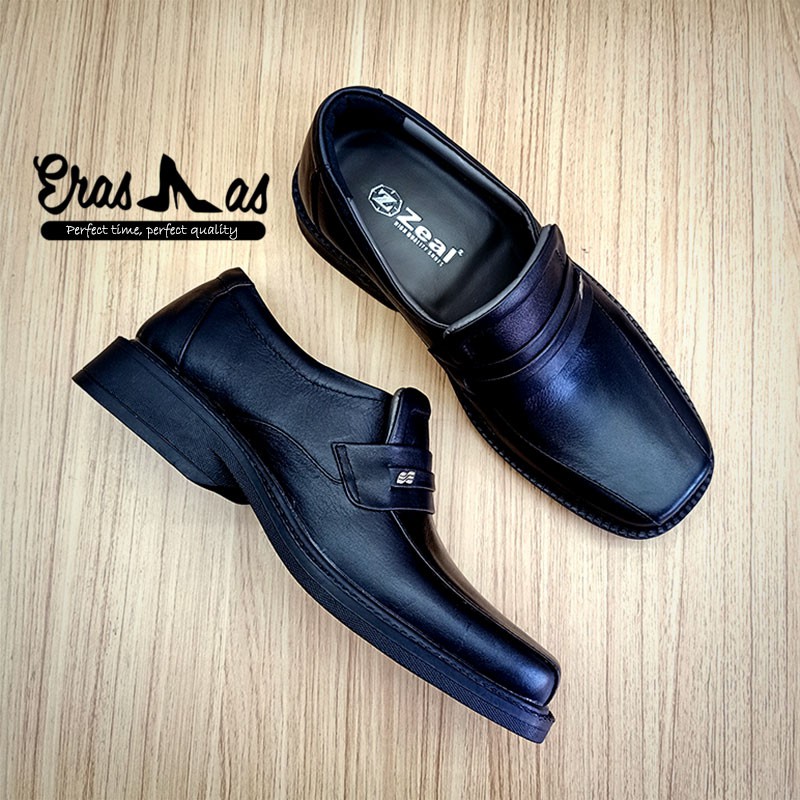 ERASMAS - Sepatu Pantofel Pria / Sepatu Kerja Kantor Pria / Sepatu Formal Pria / Sepatu Pantofel Hitam Pria